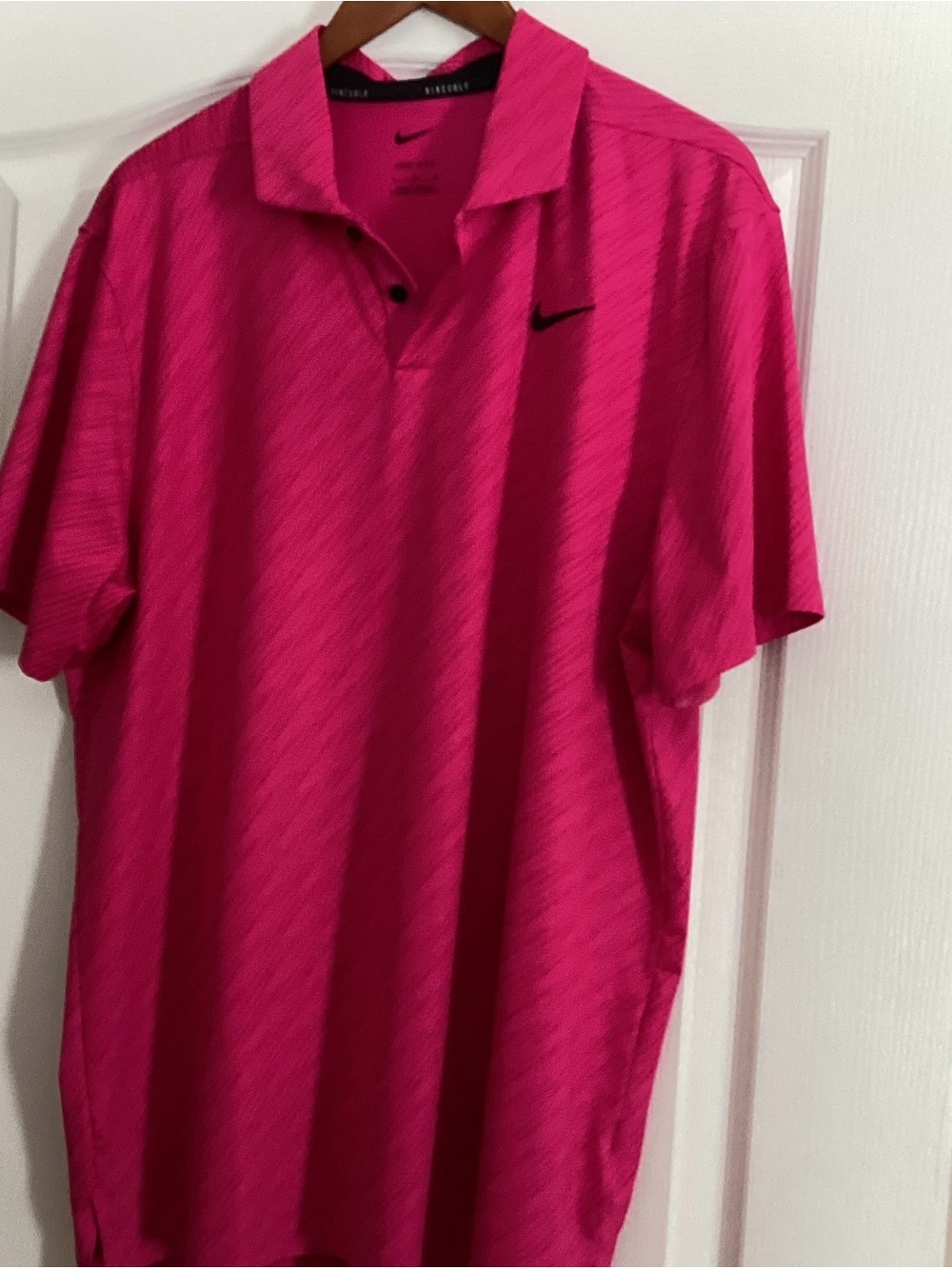 Nike Men’s Hot Pink Dri-FIT Polo